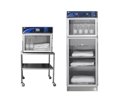 Two Skytron warming cabinets side-by-side no background
