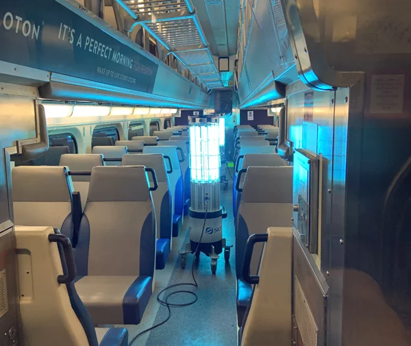 Skytron UVC disinfection device on public transportation (1)