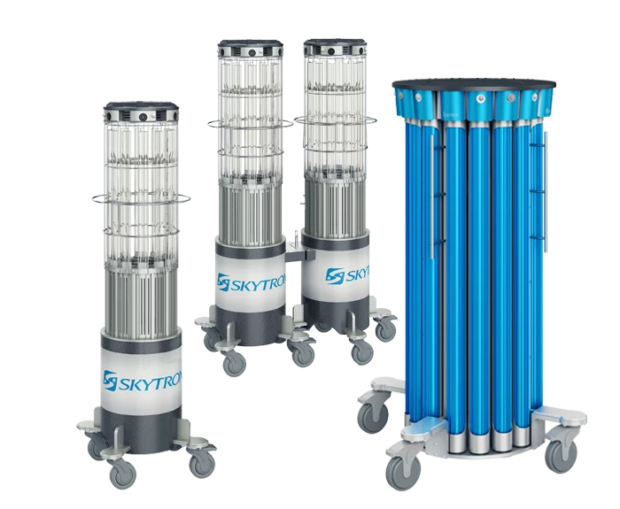 Skytron UVC disinfection devices white background